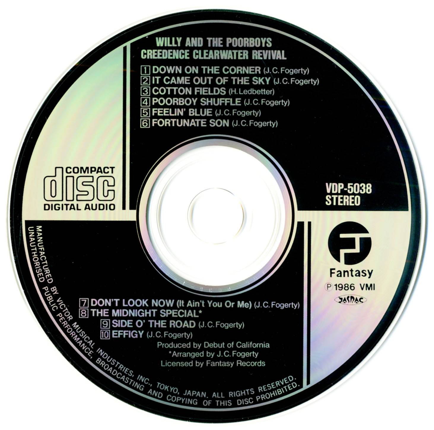 Creedence Clearwater Revival Willy And The Poor Boys : CD JPN